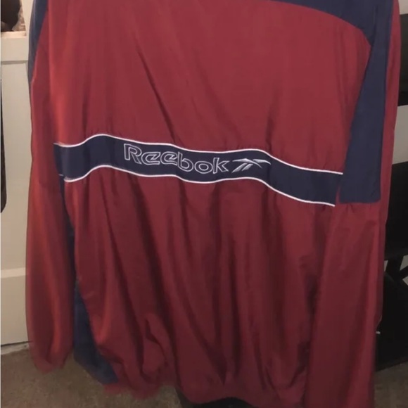 Vintage Reebok jacket burgundy and blue xl - Picture 2 of 3